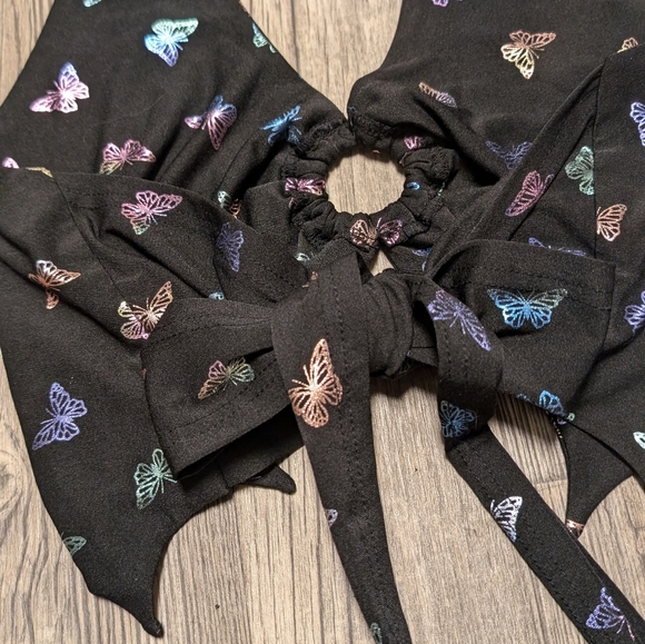 Multicolor shimmer butterfly halter top women's size 1X plus size - Picture 10 of 13